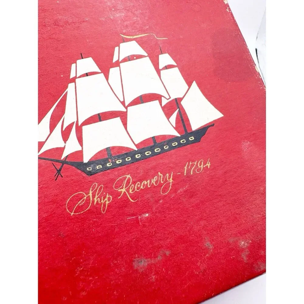 Old Spice Box No 3317 Ship Recovery 1784 Grand Turk 1786 Sewing Notions EMPTY